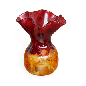 Morning Sun Glass Ruffle Vase