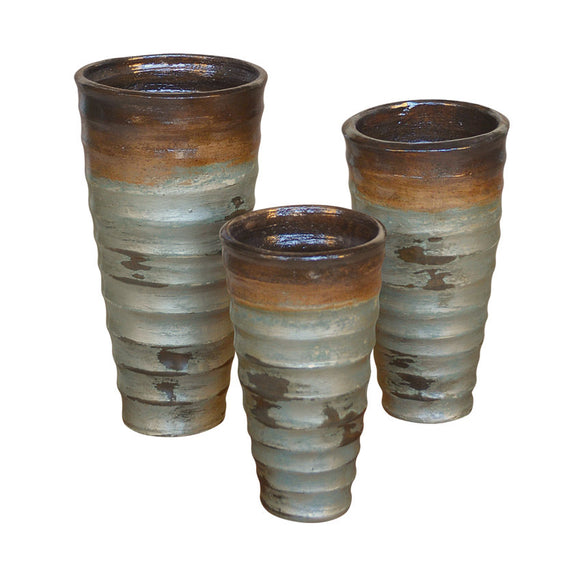 Rippled Vases set of 3