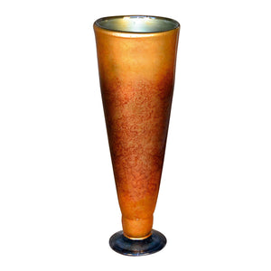 Feather Gold Glass Vase