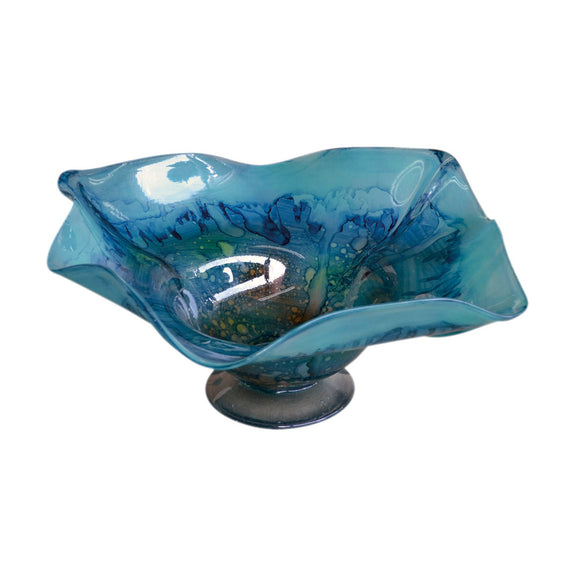 Turquoise Glass Bowl